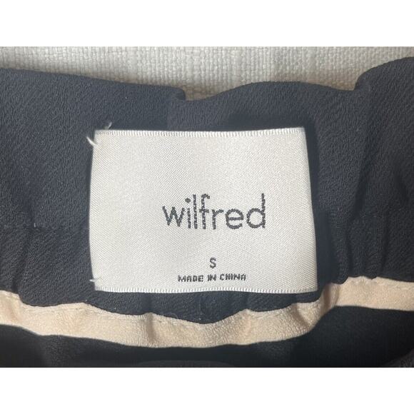 Aritzia Wilfred Kari Pants Size Small Pant Drawstring Pockets Black Paper Bag - Picture 5 of 16